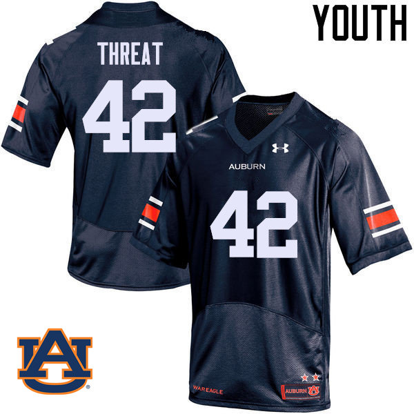 Youth Auburn Tigers #42 Tre Threat College Football Jerseys Sale-Navy